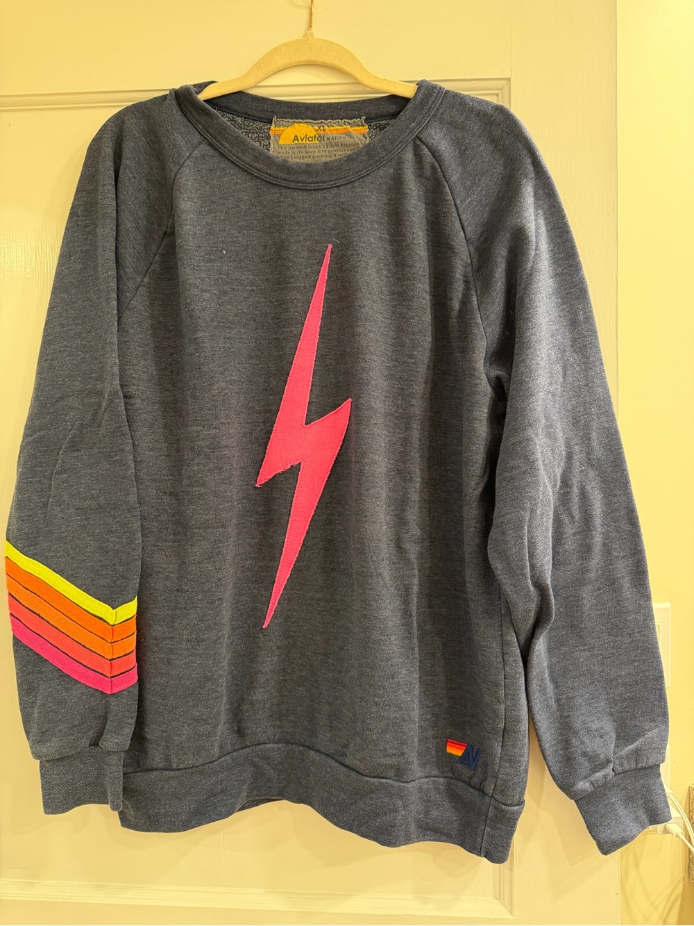 Aviator Nation Gray Crewneck Sweatshirt, size XL